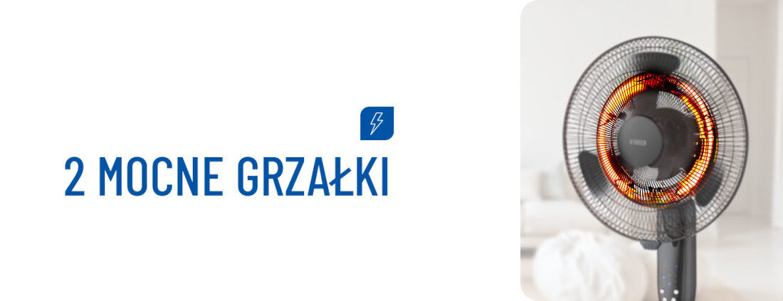 Wentylator NOVEEN F740 Tuya WiFi Smart 2 mocne grzałki Dostosuj poziom ciepła potrzeby precyzja kontrola Mocne elementy grzewcze