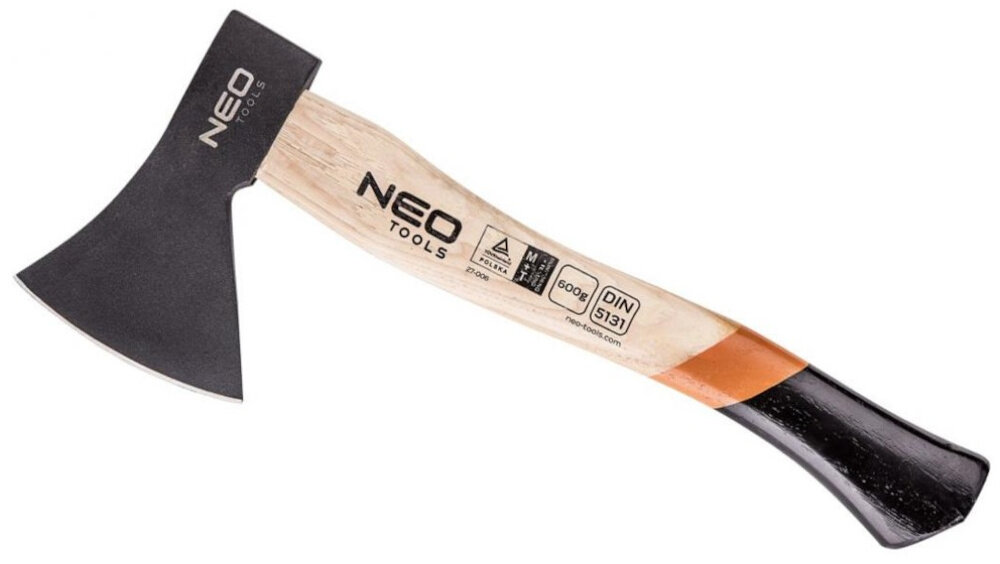 Siekiera NEO 27-006 0.6 kg waga 865 g solidna konstrukcja przemyslany design wszechstronne narzedzie do codziennego uzytkowania w gospodarstwie podczas wypraw outdoorowych moc niezawodnosc