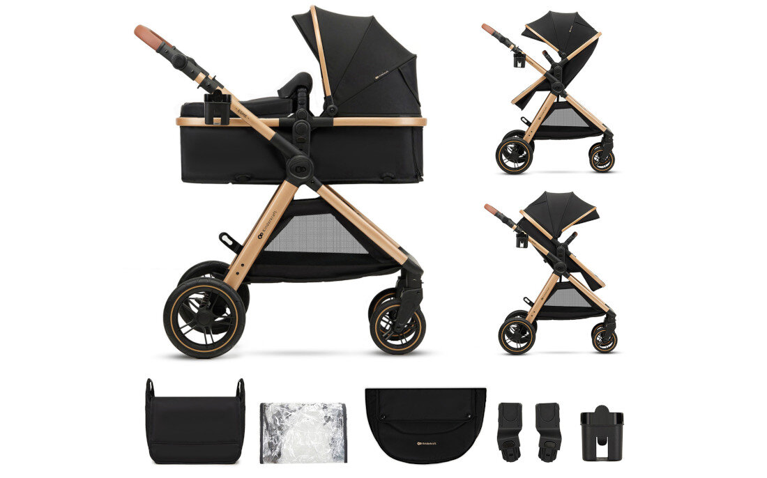 Wózek wielofunkcyjny KINDERKRAFT Esme 2w1 Czarny zestaw akcesoria komplet wyposażenie