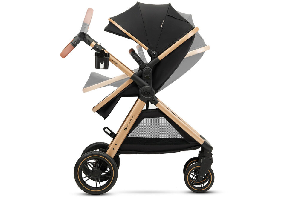 Wózek wielofunkcyjny KINDERKRAFT Esme Pro 3w1 Czarny Regulacja pod potrzeby dziecka pozycję siedzącą i półleżącą Regulowana rączka komfort prowadzenia dopasowanie wzrost