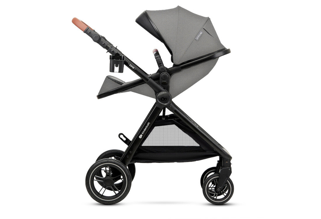 Wózek wielofunkcyjny KINDERKRAFT Esme Pro 3w1 Szary Regulacja pod potrzeby dziecka pozycję siedzącą i półleżącą Regulowana rączka komfort prowadzenia dopasowanie wzrost