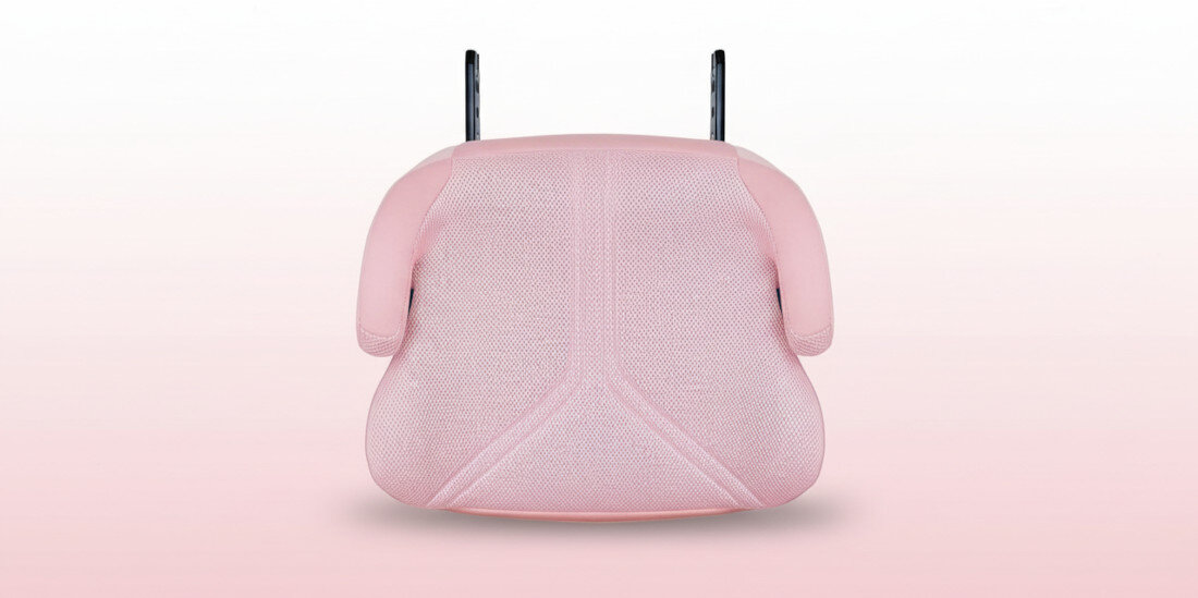 Podstawka samochodowa KINDERKRAFT I-Boost 2 Pro Różowy prowadzenie pasa pas bezpieczeństwa ochrona bez konieczności ciągłej kontroli