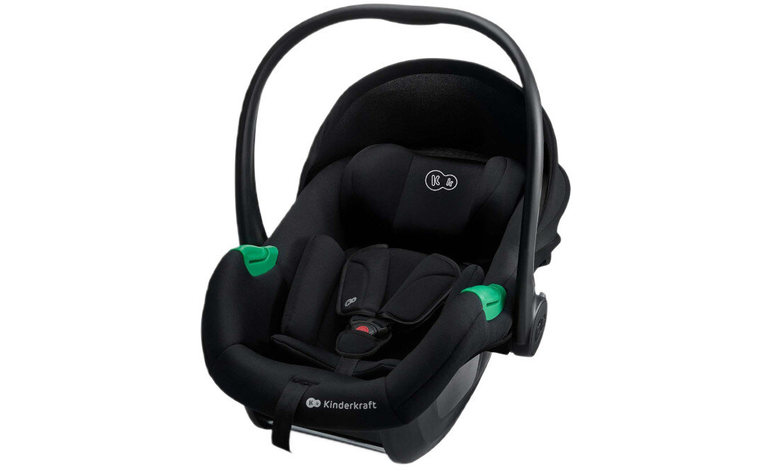 Fotelik samochodowy KINDERKRAFT Mink Pro 2 i-Size 40-87 cm (0-13 kg) Czarny Wsparcie dla najmłodszych Wkładka ERGO PAD do 60 cm