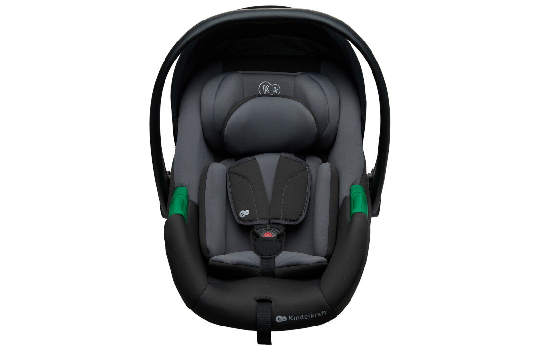 Fotelik samochodowy KINDERKRAFT Mink Pro 2 i-Size 40-87 cm (0-13 kg) Szary Dopasowanie, które rośnie EASY GROW SYSTEM regulację zagłówka i pasów dopasowanie wzrost prawidłowe ułożenie pasów