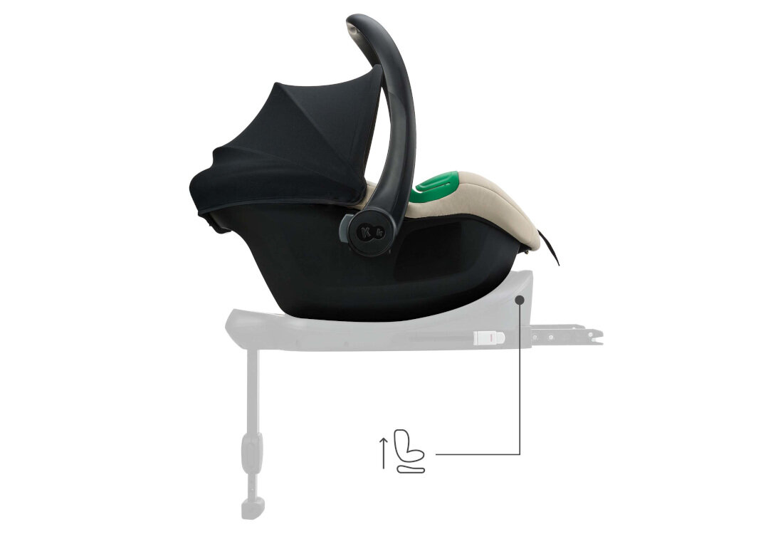 Fotelik samochodowy KINDERKRAFT Mink Pro 2 i-Size 40-87 cm (0-13 kg) Beżowy Skuteczna ochrona boczna Wzmocnione osłony SPS+ bariera ochronna