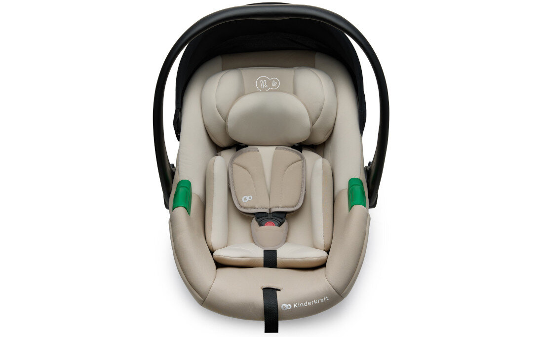 Fotelik samochodowy KINDERKRAFT Mink Pro 2 i-Size z bazą FX 2 40-87 cm (0-13 kg) Beżowy Dopasowanie, które rośnie EASY GROW SYSTEM regulację zagłówka i pasów dopasowanie wzrost prawidłowe ułożenie pasów