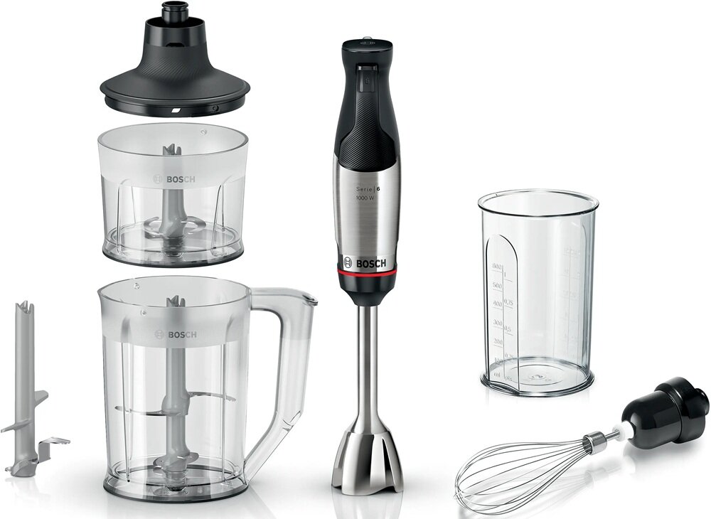 Blender ręczny BOSCH ErgoMaster MSM6M652  odmierzanie i miksowanie w jednym naczyniu, mniejsze zużycie naczyń, szybszy czas pracy