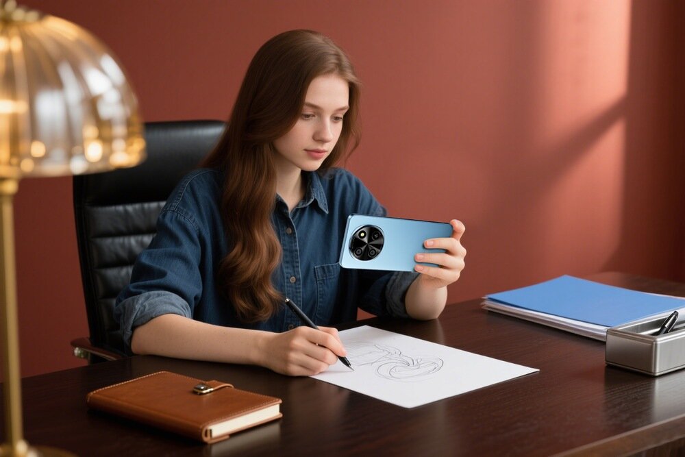 Smartfon OSCAL Tiger 8 ośmiordzeniowy procesor Unisoc T8100  układ graficzny Mali-G57 650 MHz 4 GB lub 8 GB pamięci RAM System Android 15 szybka pamięć UFS 128 GB 