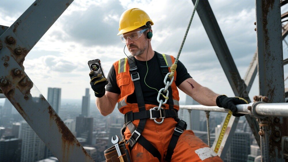 Smartfon OSCAL Tank 1 5G  latarkę LED 170 lm z trybem SOS programowalny przycisk boczny moduł IR