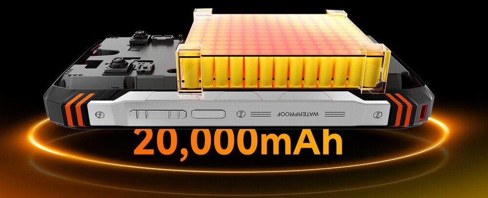 Smartfon OSCAL Tank 1 5G Bateria o pojemności 20 000 mAh OTG reverse charging 5 W 55 W  dock charging 