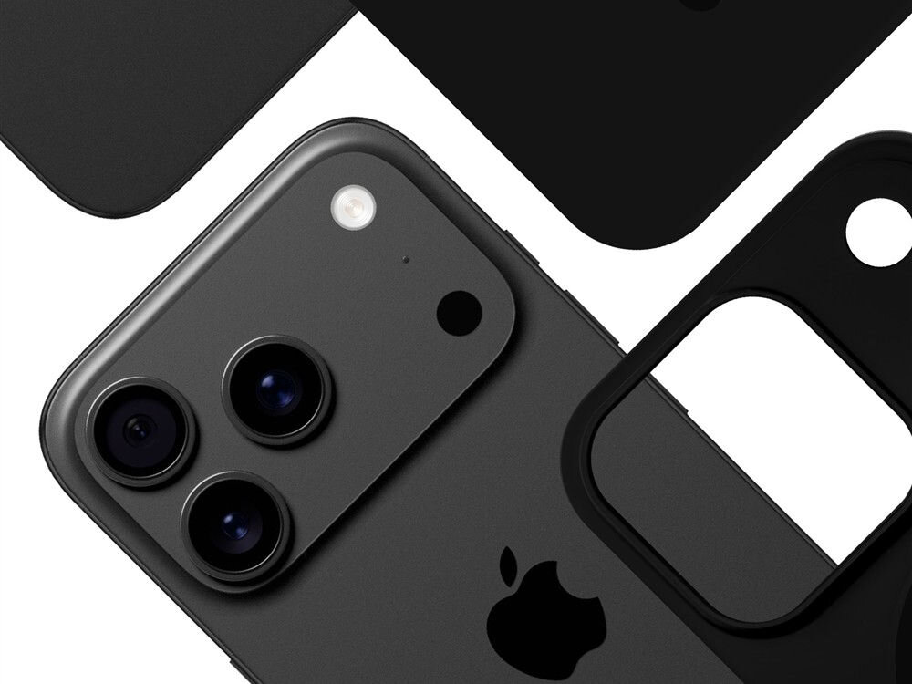 Etui XLINE MagSystem Matt Guardx do Apple iPhone 17 Pro Czarny założony na telefon obok samo etui