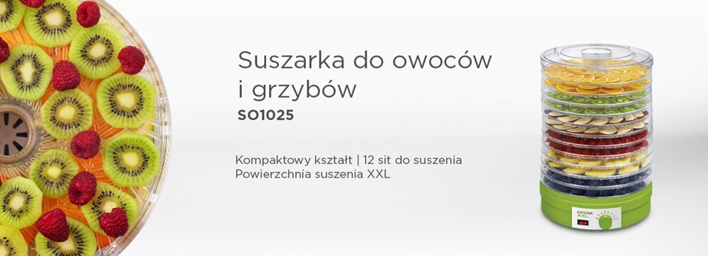 Suszarka do grzybów CONCEPT SO-1025 XXL kv początek opisu