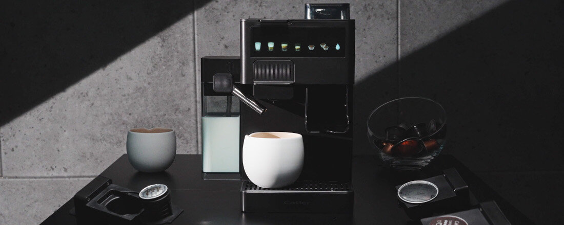 Ekspres CATLER ES 790 Egoisto Klasyczny design Minimalistyczny design wymiary aromatyczna kawa system łatwego czyszczenia