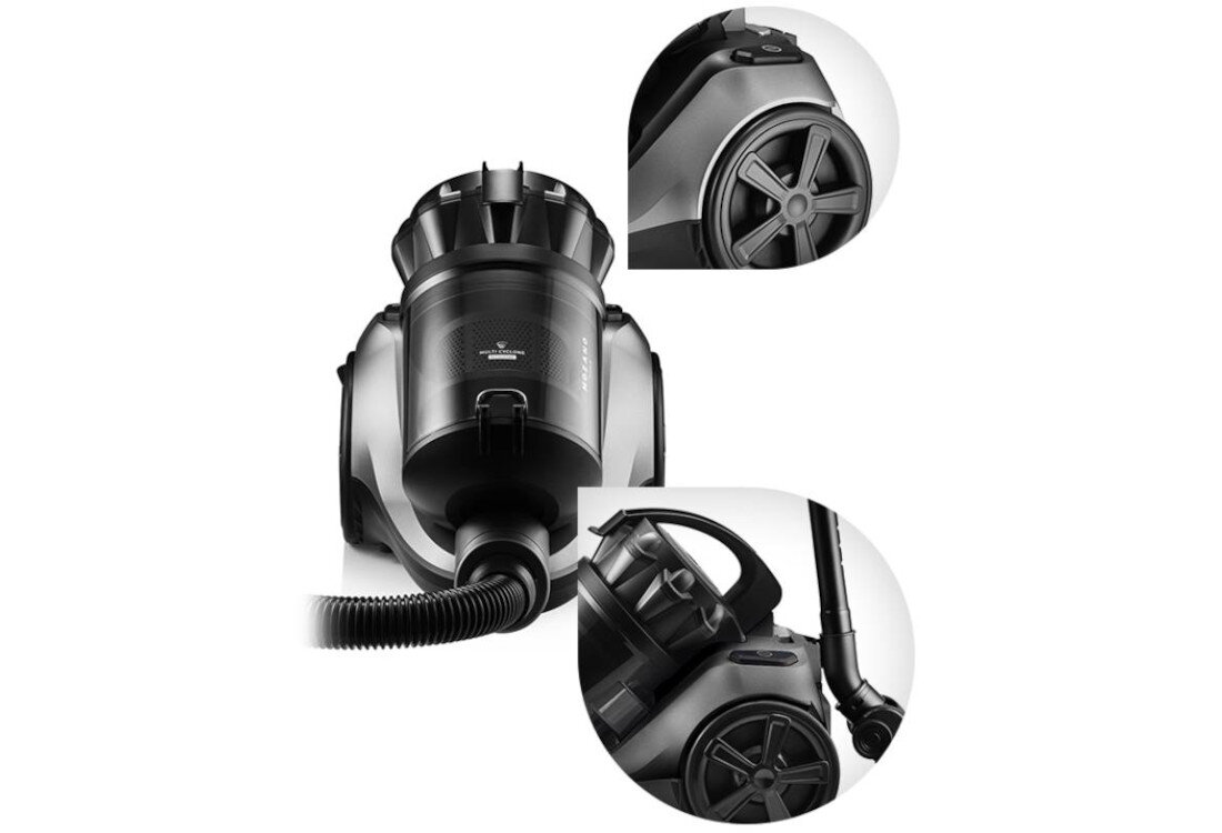 Odkurzacz MOZANO Max Cyclonic 4000 Szary Skuteczna moc szybkie efekty moc ssanie efektywność zbierania zabrudzeń kurzu, włosów i okruszków  rodzaj podłogi