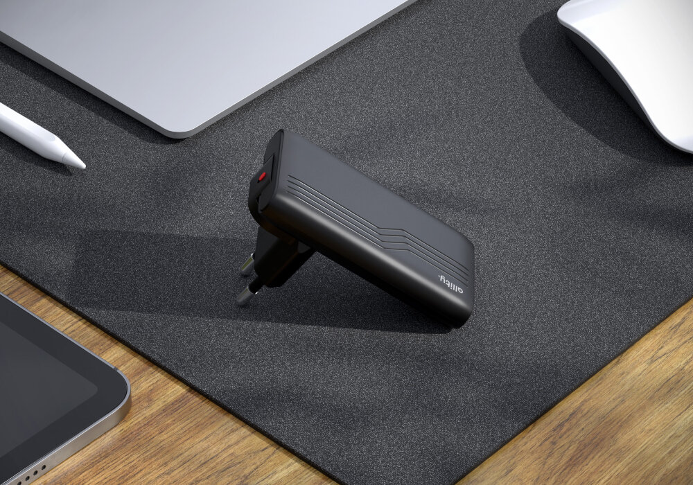 ALLITY ATC-02-65WAC - Podwójna ładowarka na biurku z adapterem wtyczki, wśród akcesoriów komputerowych i tabletu