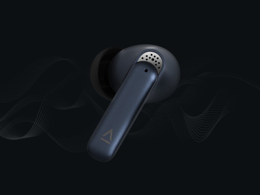 Słuchawki dokanałowe CREATIVE Aurvana Ace Mimi
                słuchawki na ciemnym tle personalizowane audio mimi sound personalization aplikacja CREATIVE