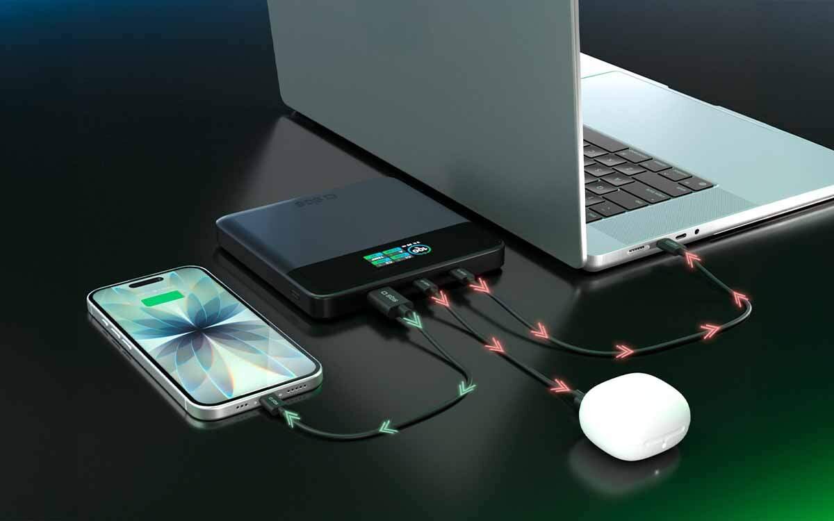 Powerbank SBS TEBBTFT20000PD100K Slim 20000 mAh Bezpieczne, szybkie ładowanie dzięki wbudowanym zabezpieczeniom