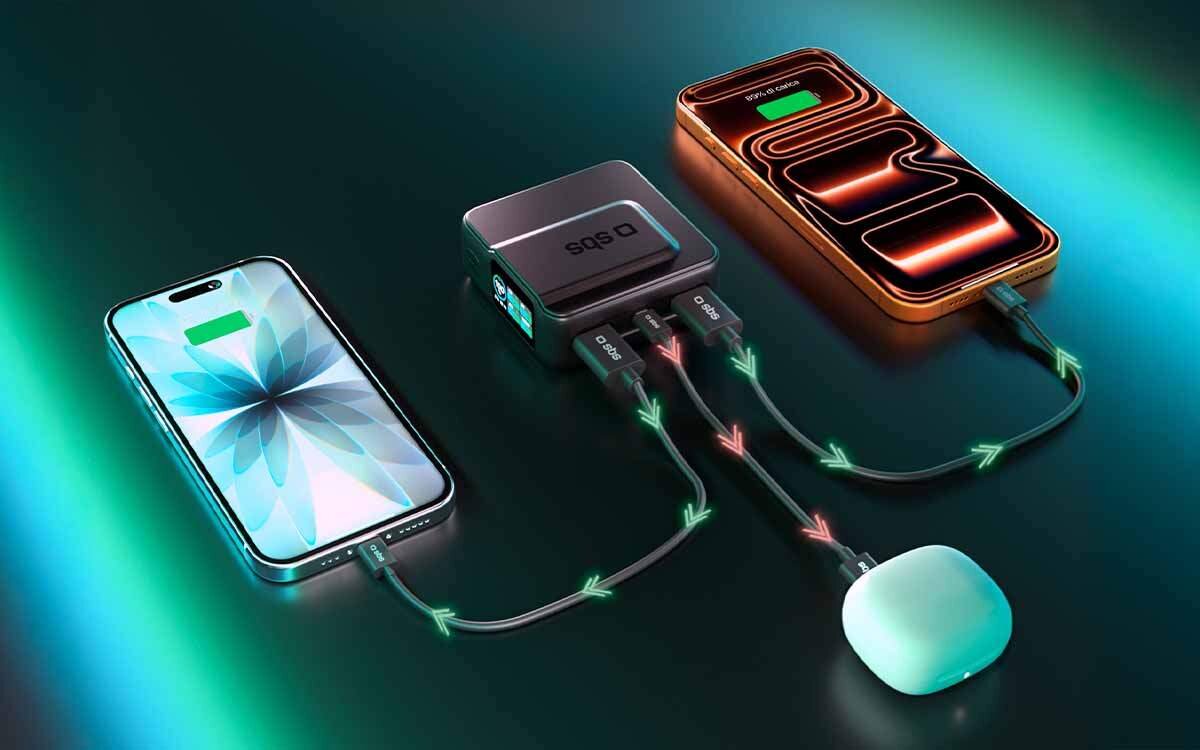 Powerbank SBS TEBBTFT10000PDK 10000 mAh  Adaptive Power Control 2.0 zapewnia dostosowane ładowanie dla każdego urządzenia