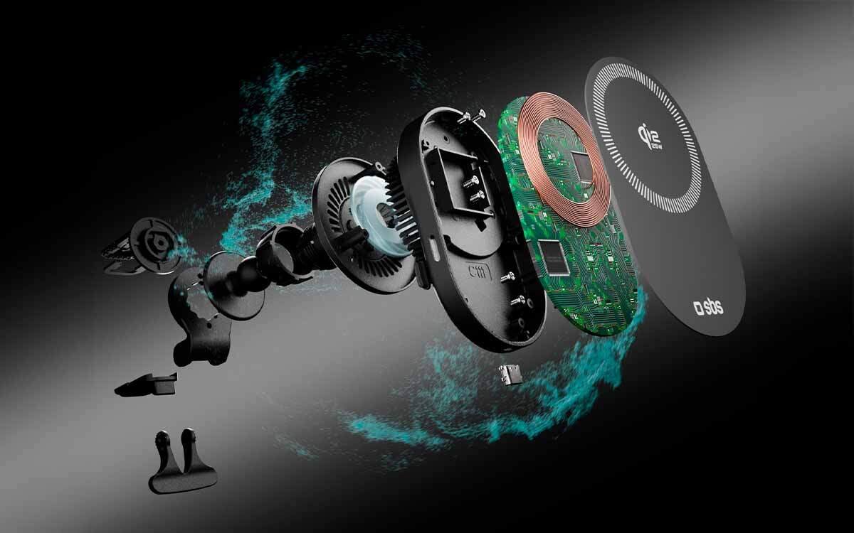 Wbudowany wentylator utrzymuje uchwyt i urządzenie w chłodzie podczas ładowania