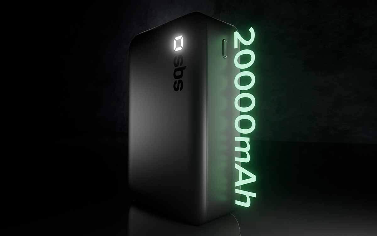 Powerbank SBS TEBBCT20000PDLDK High-Density 20000 mAh  Kompaktowy powerbank o pojemności 20000 mAh z baterią o dużej gęstości