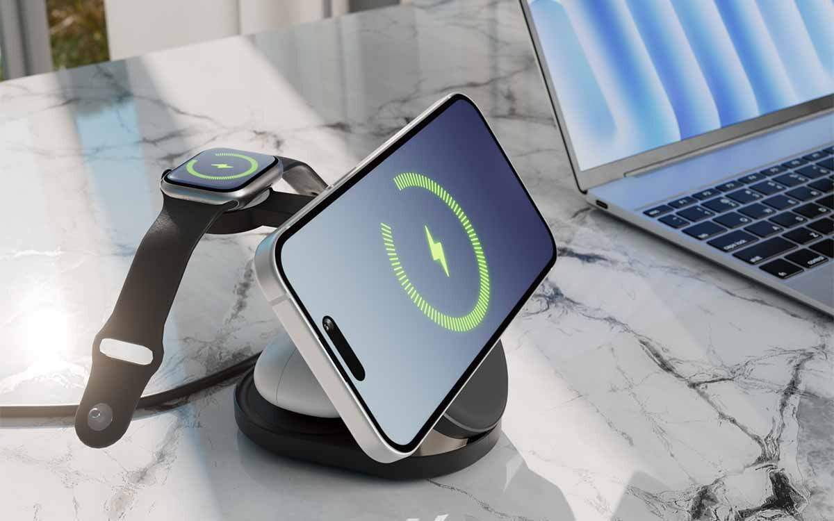 Do pełnego ładowania bezprzewodowego wymagane jest wejście USB-C o mocy 45 W.