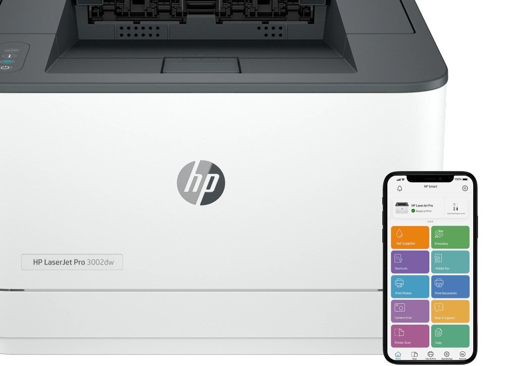 Drukarka HP LaserJet Pro 3002dw Automatyczny druk dwustronny, Wi-Fi ekran dotykowy technologia Auto-On/Auto-Off