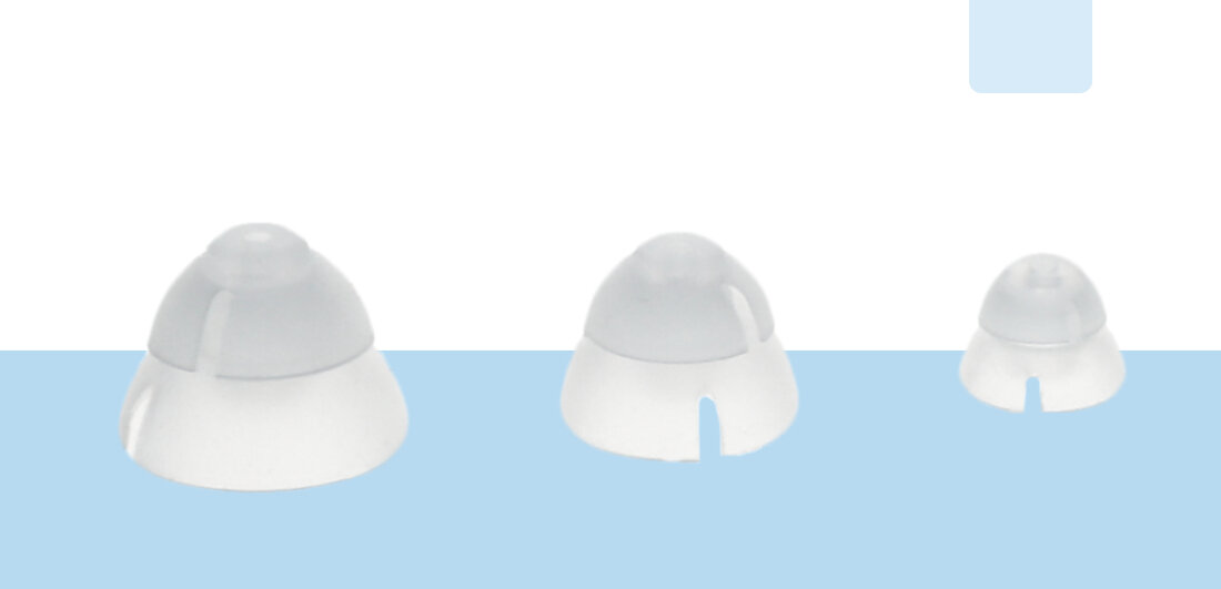 Aparat do poprawy sluchu HAXE JH351 miekkie silikonowe wkladki 3 rozmiary