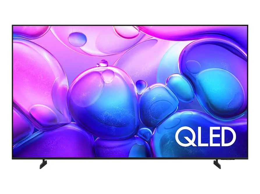893x668q6fa Duża grafika przedstawiająca telewizor Samsung Q6F, a w nim abstrakcyjne, niebieskie wypełnienie ekranu.