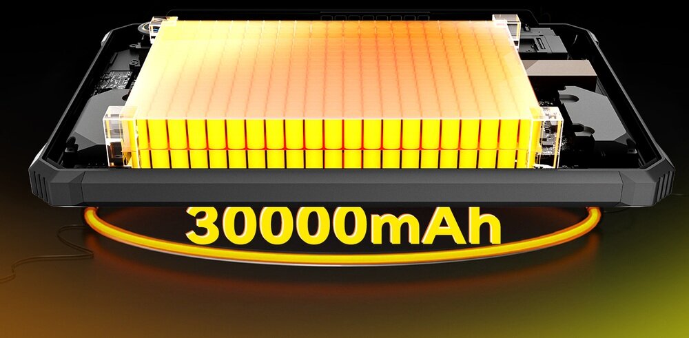 Tablet BLACKVIEW Active 12 Pro Projektor z baterią 30 000 mAh i szybkim ładowaniem 120 W układ chłodzenia z wentylatorem i rurkami cieplnymi 