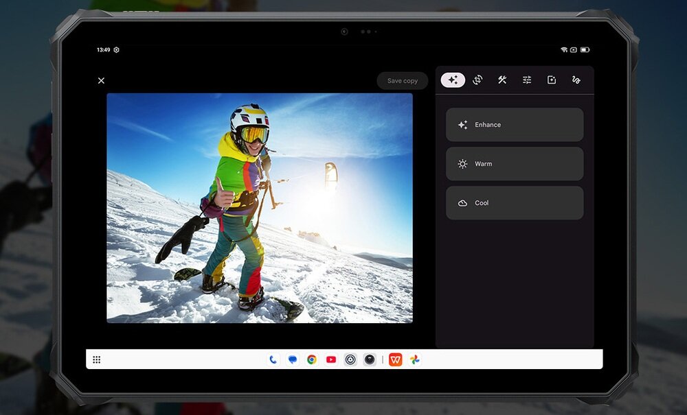 Tablet BLACKVIEW Active 7 Underwater Mode Smart Google Lens lampa błyskowa LED Magic AI Photo Editor 