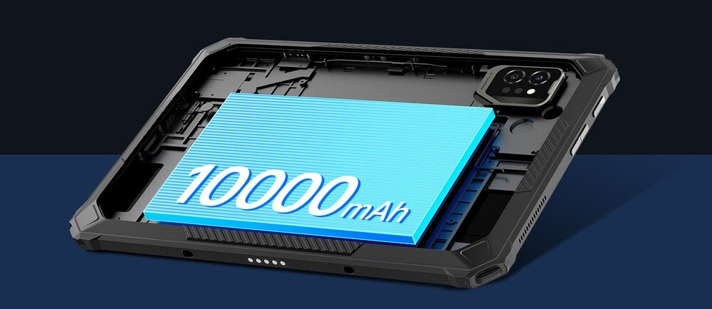 Tablet BLACKVIEW Active 7 akumulator 10 000 mAh 45 W  do 47 dni czuwania w około 50 minut ładowania funkcja reverse charging (OTG)  