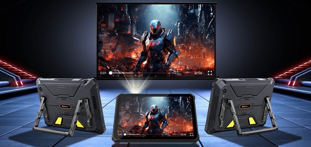 Tablet BLACKVIEW Active 12 Pro Projektor wytrzymały do pracy w terenie i prezentacji