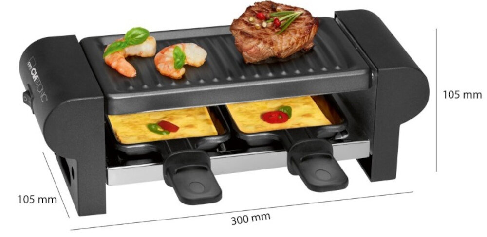 Grill elektryczny CLATRONIC RG 3592 wymiary grilla i plyty grillowej