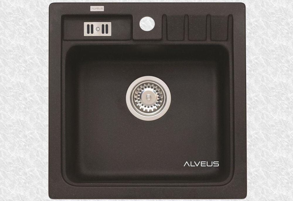 Zlewozmywak ALVEUS Niagara 20 1122091 Czarny Kompaktowe wymiary średnica głębokość wysokość podbudowy funkcjonalny estetyczny przestrzeń użytkowanie prezentacja wygląd