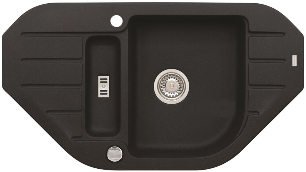 Zlewozmywak ALVEUS Niagara 60 1126091 Czarny Kompaktowe wymiary średnica głębokość wysokość podbudowy funkcjonalny estetyczny przestrzeń użytkowanie prezentacja wygląd