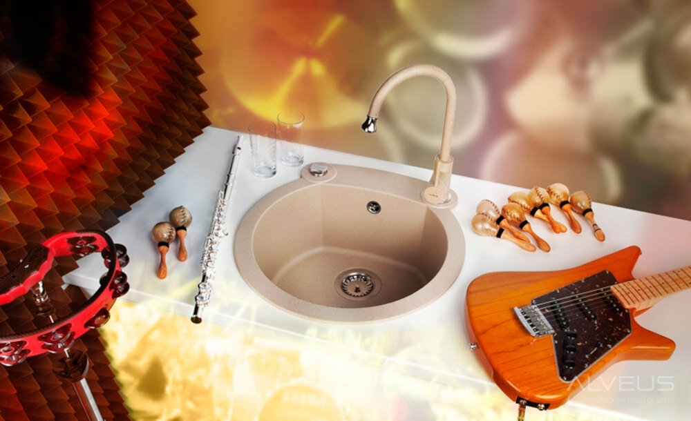 Zlewozmywak ALVEUS Roll 10 1090970 Beż solidny prosty wykonanie trwały typ zabudowany wpuszczalny l wymiary przestrzeń