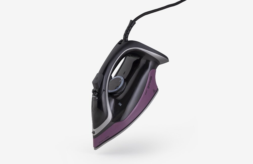 Żelazko parowe GORENJE SIK2800BKV elegancja, styl, lekka konstrukcja, przyjemne korzystanie, komfort, pełna kontrola