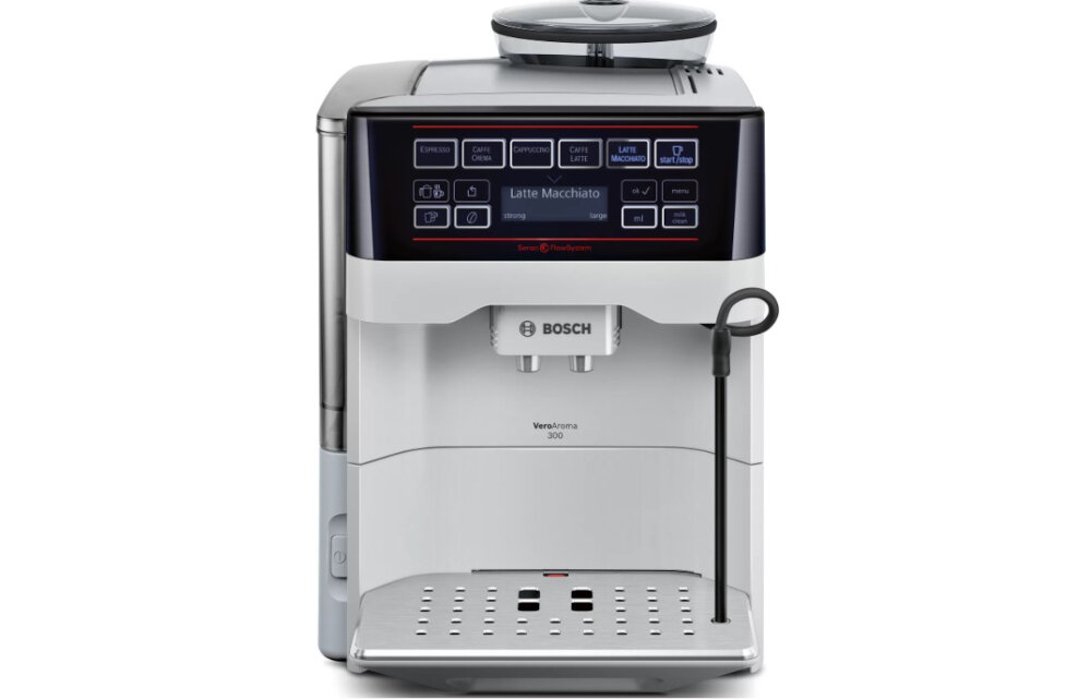 Ekspres BOSCH TES60321RW ustawienia wysokosc wyjmowany pojemnik mozliwosc regulacji wysokosci dystrubutora mozliwosci funkcje preferencje kawa