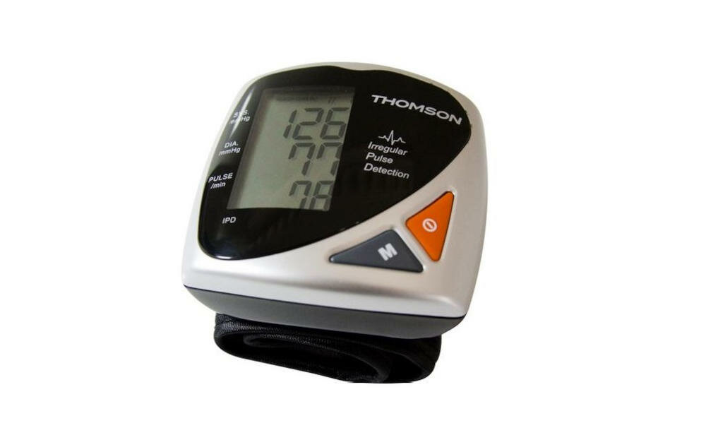 THOMSON-TBPI-801W ciśnieniomierz wygodny łatwy w obsłudze nadgarstkowy pomiary wskaźnik nieregularnego pulsu automatyczne wyłączanie wskaźnik zużycia baterii wyświetlacz