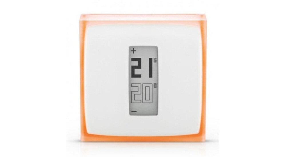 Termostat NETATMO NTH01-EN-EU Wi-Fi intelidentny uczy się Twoich nawyków odpowiednio dostosowuje temperaturę kompatybilny z kotłami do ogrzewania gaz olej drewno