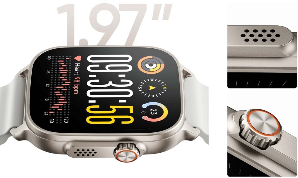 Smartwatch REALME Watch 5 ekran AMOLED 1,97 cali elegancki design metalowa obudowa