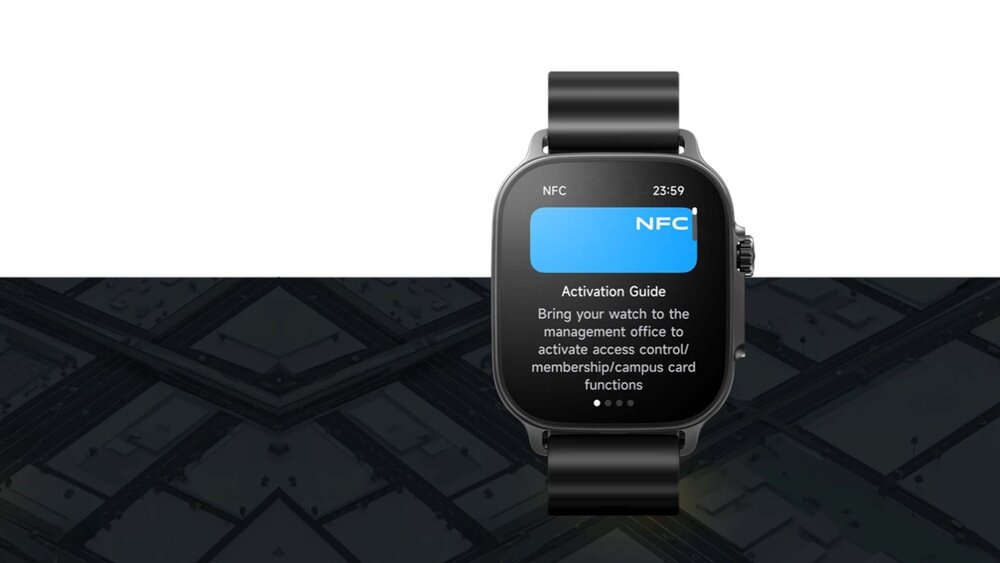 Smartwatch REALME Watch 5 NFC obsługa kart M1 cyfrowy klucz wygoda codzienna