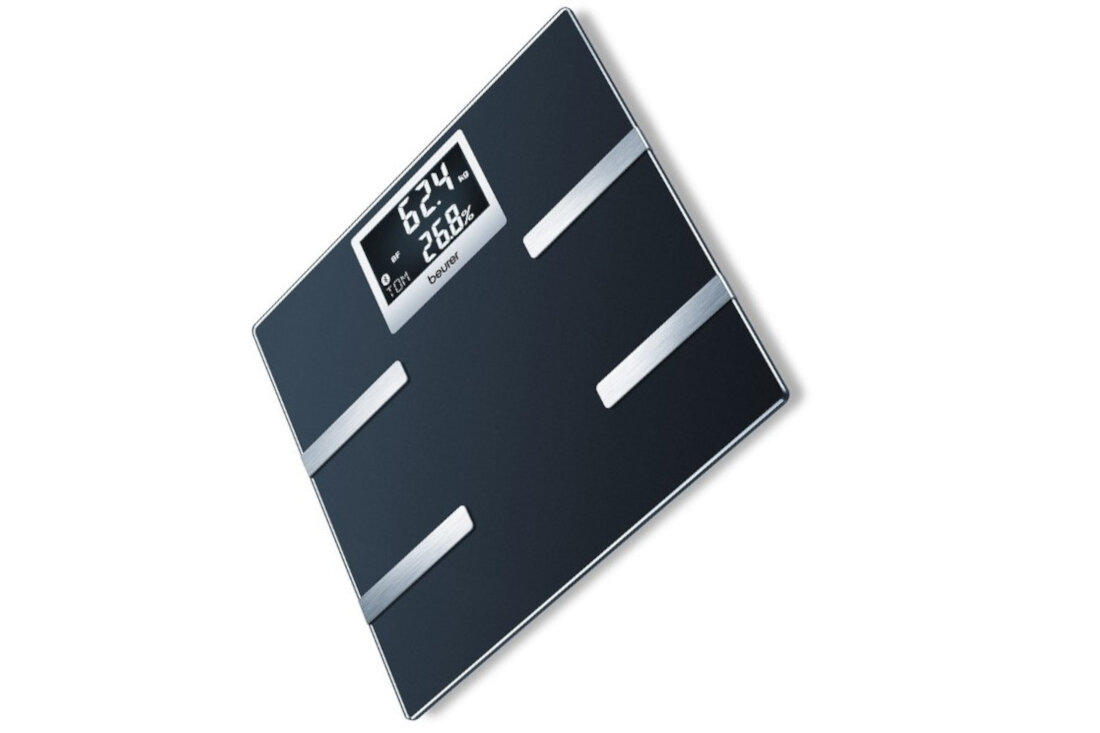 Waga BEURER BF 700 wyswietlacz LCD masa ciala zawartosc tkanki tluszczowej zawartosci wody tkanki miesniowek masy kostnej zapotrzebowania energetycznego czynnej przemiany materii