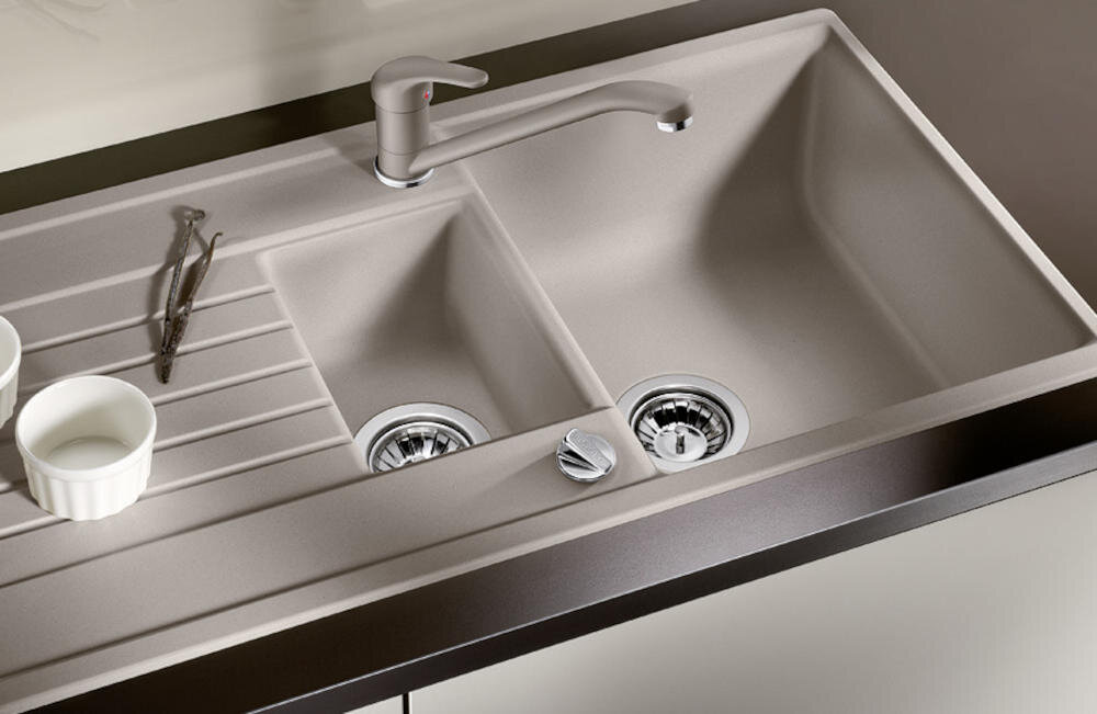 BLANCO zlewozmywak wbudowany montaż blat kuchenny otwór silgranit granit łatwe czyszczenie kamień