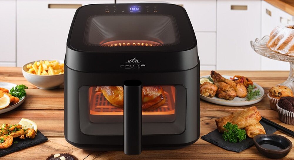 Air Fryer Frytkownica beztłuszczowa ETA Fritta Ultima 716890000 dania z minimalna ilością oleju, cyrkulacja gorącego powietrza, równomierne pieczenie