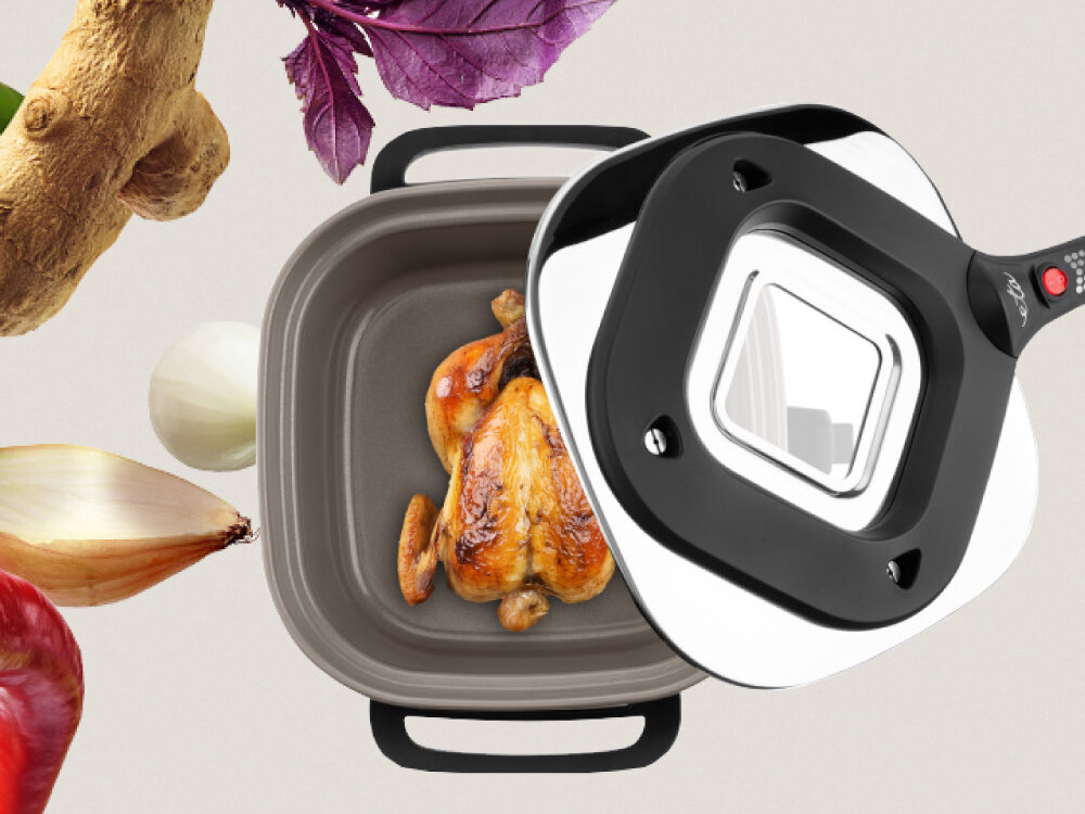 Prodiż ETA Pecenka Ceramic Natura 013390051 Szary inteligentne zabezpieczenia, termoizolowane uchwyty, osłona termiczna, komfortowa praca