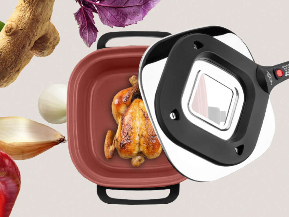 Prodiż ETA Pecenka Ceramic Natura 013390053 Czerwony wbudowana grzałka w pokrywę, szybkie nagrzewanie, mniejsze zużycie energii, łatwy demontaż i czyszczenie