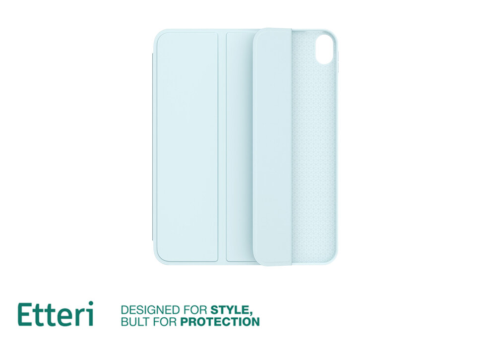 Etui ETTERI Tablet Case do Apple iPad 10 2022- iPad 11 A16 10.9- Jasnoniebieski zginana okładka, trzystopniowa regulacja, stabilna podstawa, wygodna praca
