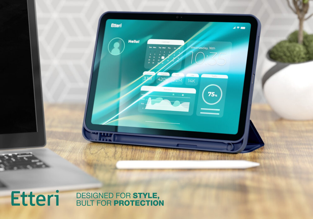 Etui ETTERI Tablet Case do Apple iPad Air 10.9- Ciemnoniebieski kv początek opisu