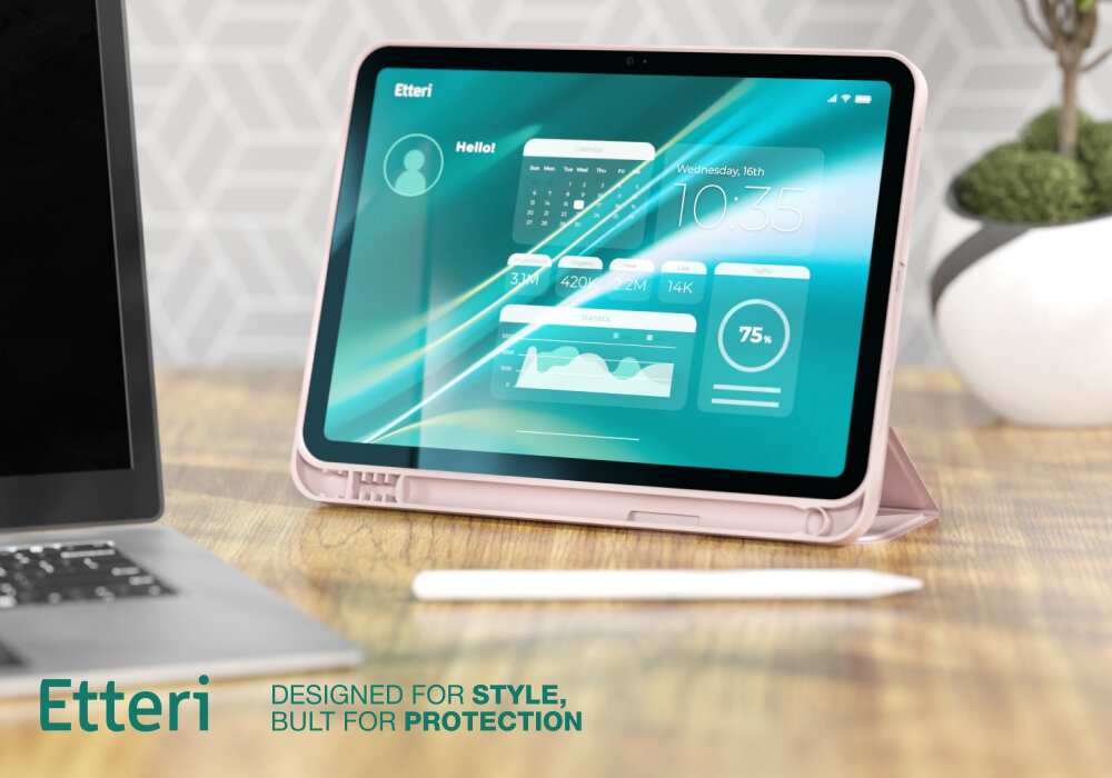 Etui ETTERI Tablet Case do Apple iPad 10.2- Jasnoróżowy kv początek opisu